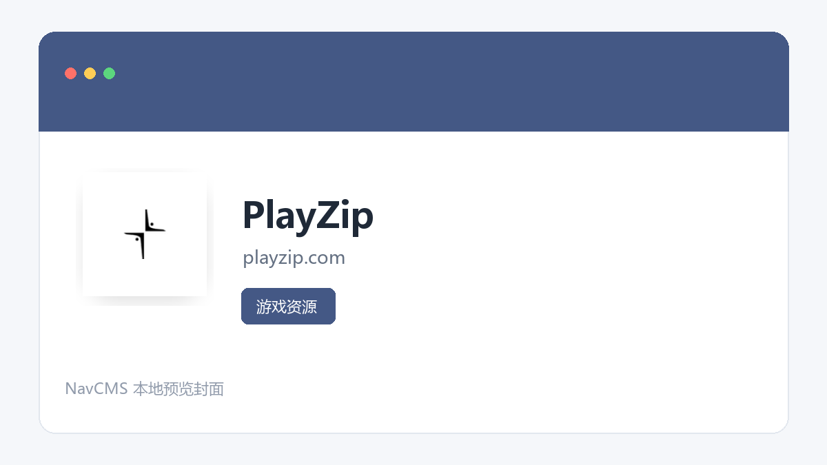 PlayZip 网站预览截图