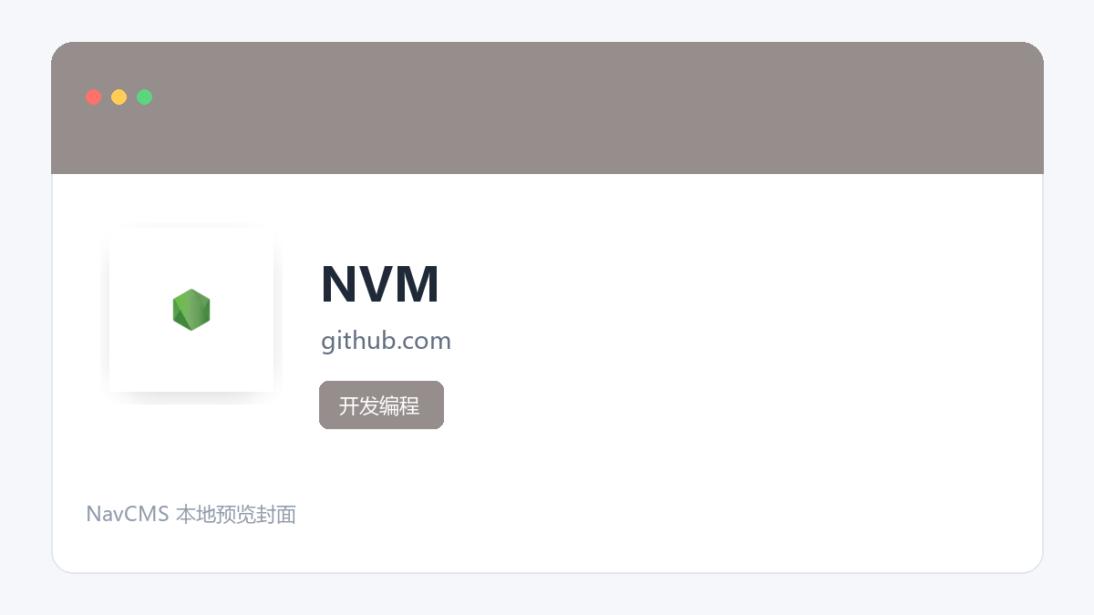 NVM 网站预览截图