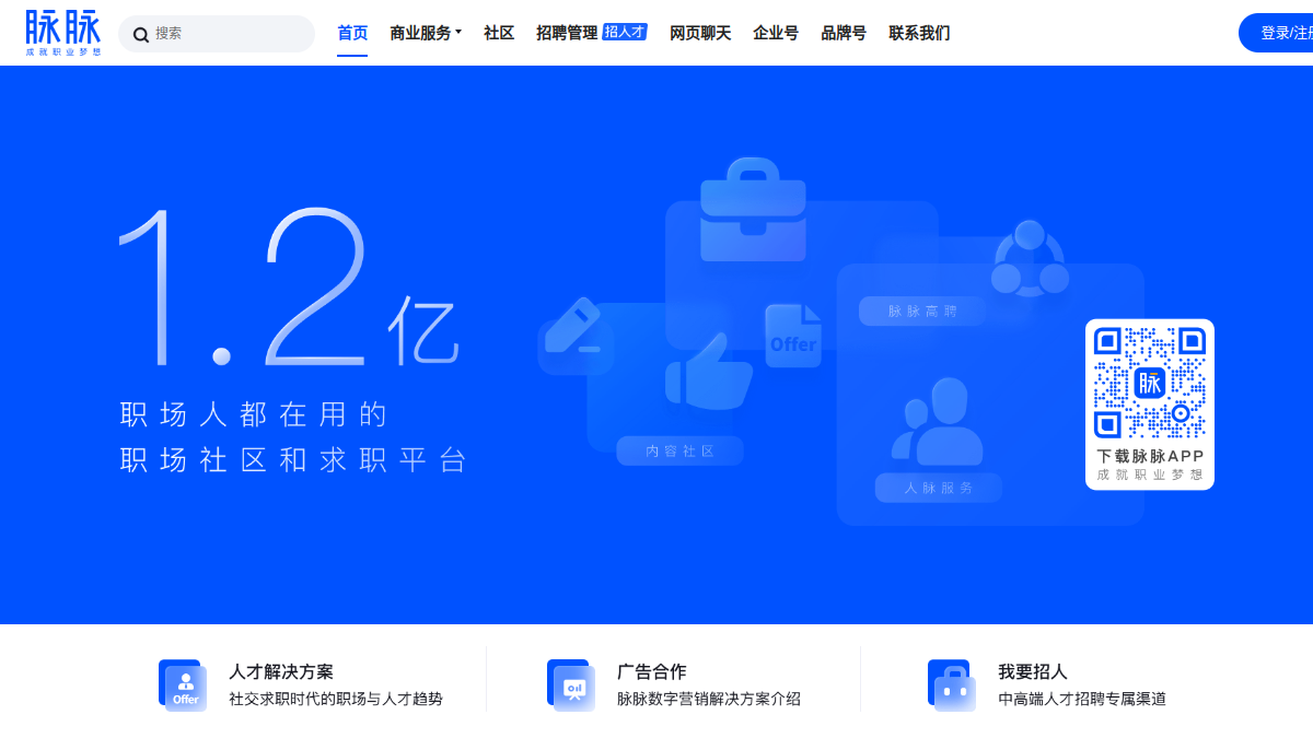 脉脉 网站预览截图