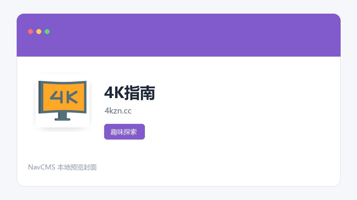 4K指南 网站预览截图