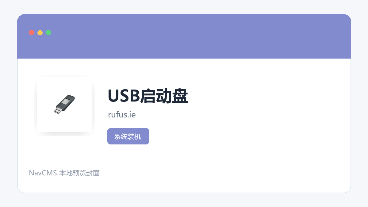 USB启动盘 网站预览截图