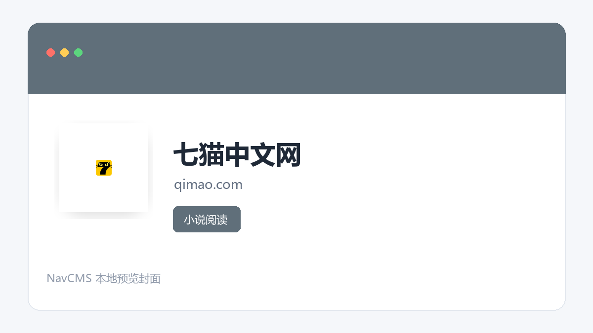 七猫中文网 网站预览截图