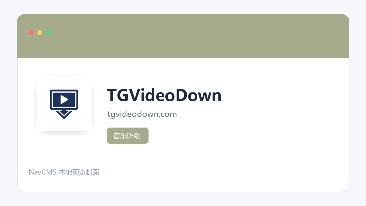 TGVideoDown 网站预览截图