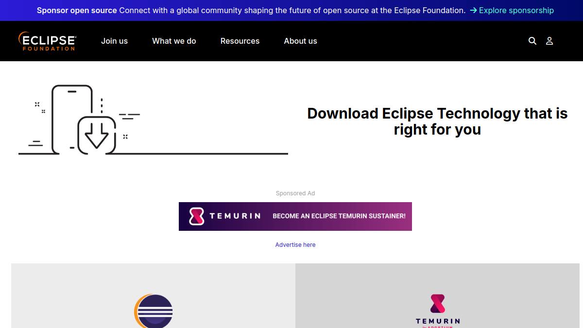 Eclipse 网站预览截图