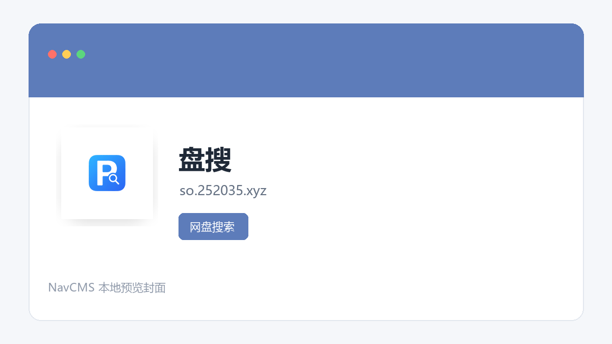 盘搜 网站预览截图