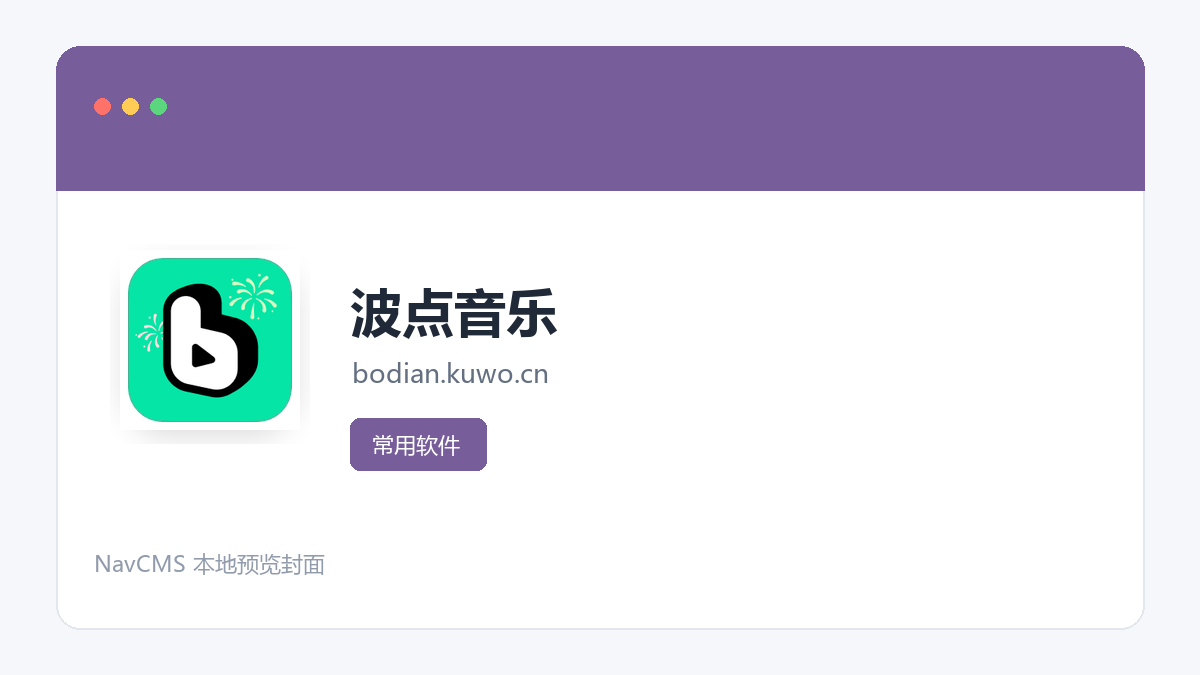 波点音乐 网站预览截图