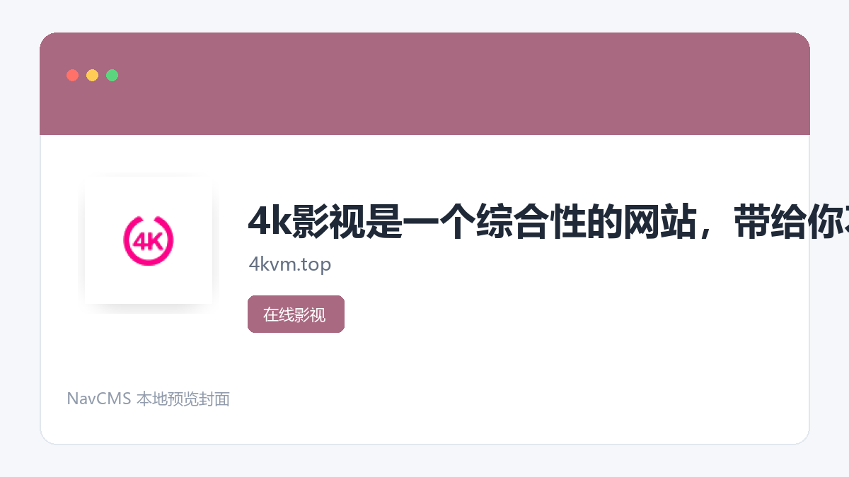 4k影视 网站预览截图