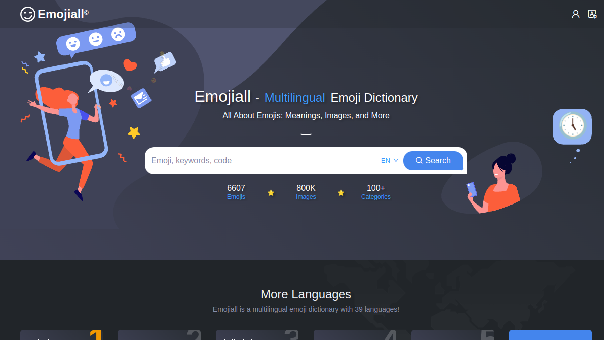 emoji大全 网站预览截图