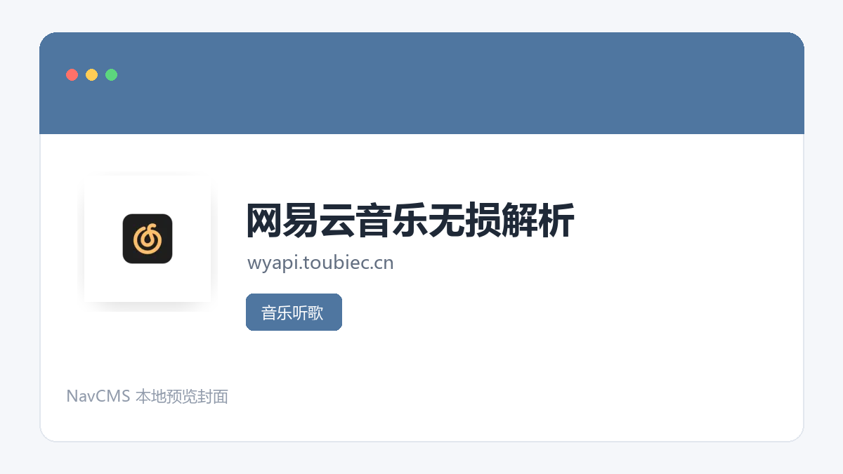 网易云音乐无损解析 网站预览截图